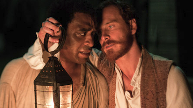 Chiwetel Ejiofor and Michael Fassbender in 12 Years a Slave